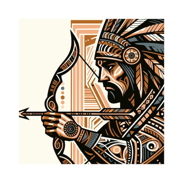 Vector jefe de tiro con arco