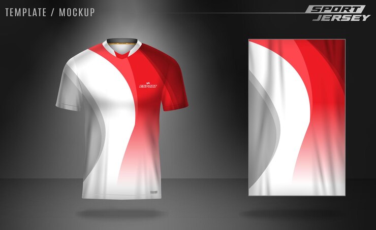 Vector vector jersey sport, esport gaming, plantilla de camiseta.