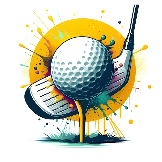 Vector vector de juego de golf logotipo