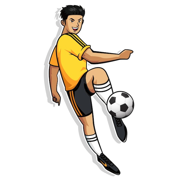 Vector vector de jugador de fútbol