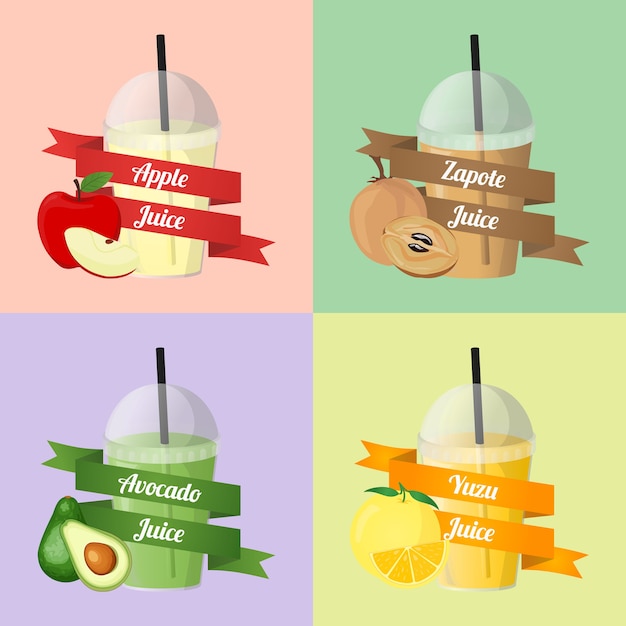 Vector vector de jugo de fruta