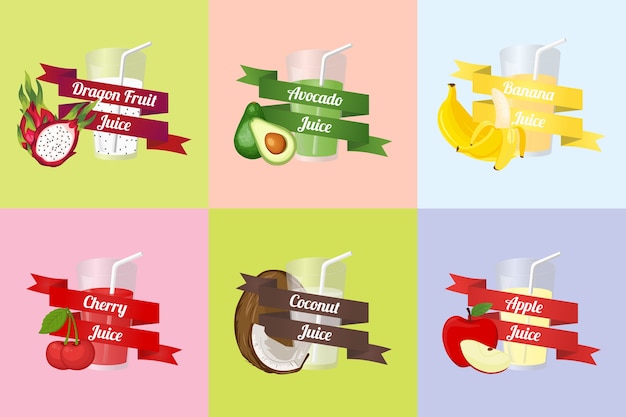 Vector de jugo de fruta