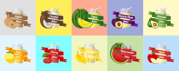 Vector de jugo de fruta