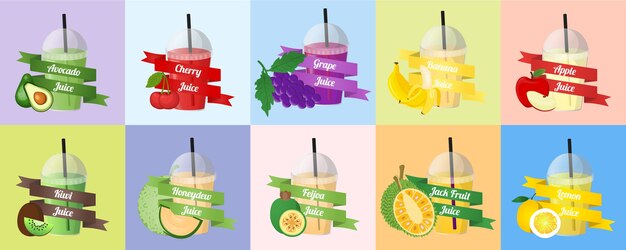 Vector vector de jugo de fruta