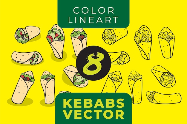 vector de kebabs