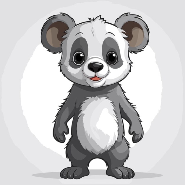 Vector de koala sobre un fondo blanco