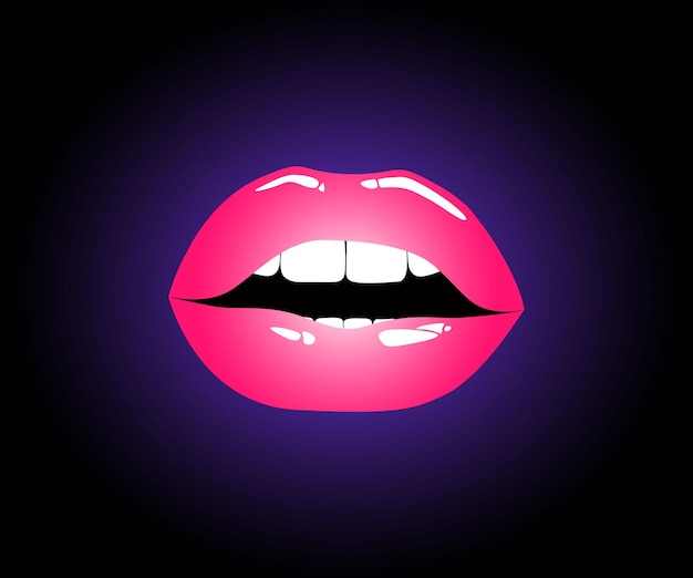 Vector labios mujer ilustración vector labios rosados vector labios mujer labios rosa vector labios