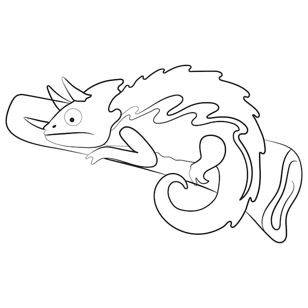 Vector de lagarto blanco y negro