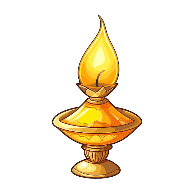 Vector vector de lámpara de aceite feliz diwali