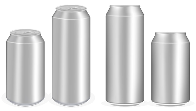 Vector de latas de refresco de aluminio