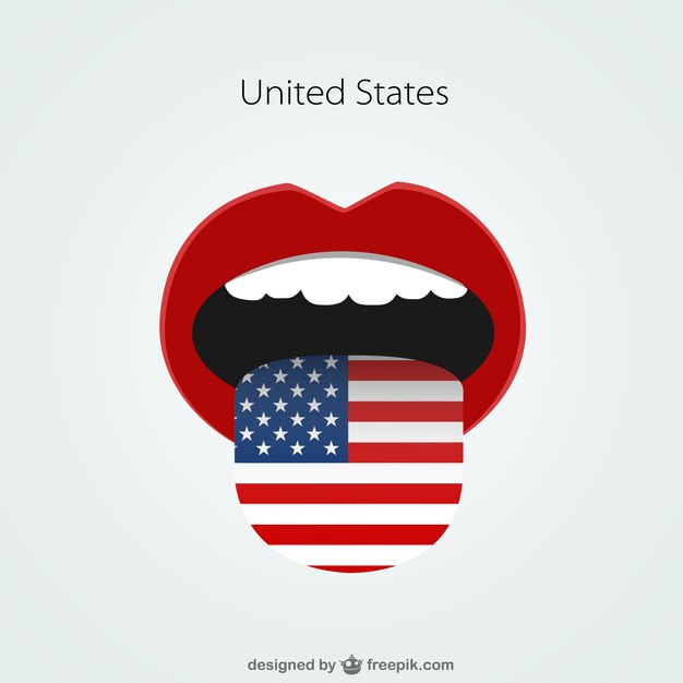 Vector vector lengua de estados unidos