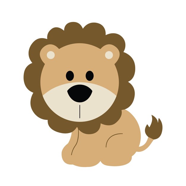Vector de león bebé
