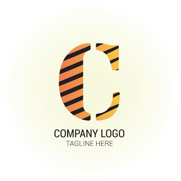 Vector letra C finanzas logo gradiente