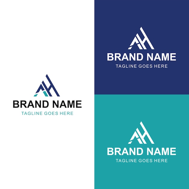Vector letra creativa h un diseño de logotipo elegante