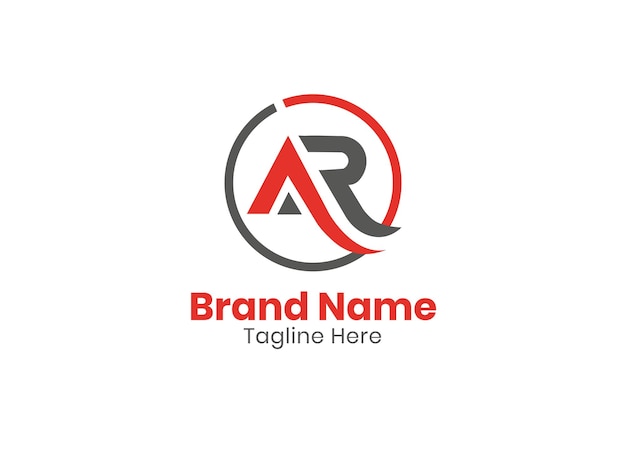 Vector de la letra inicial AR o RA del logotipo de la letra Template Pro Vector