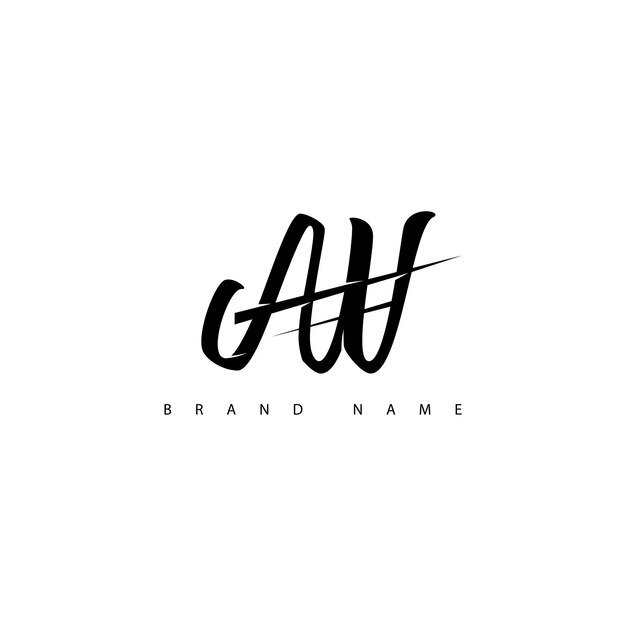 Vector de la letra inicial AW del logotipo minimalista perfecto para el logotipo de la empresa el logotipo del matrimonio el símbolo de la firma