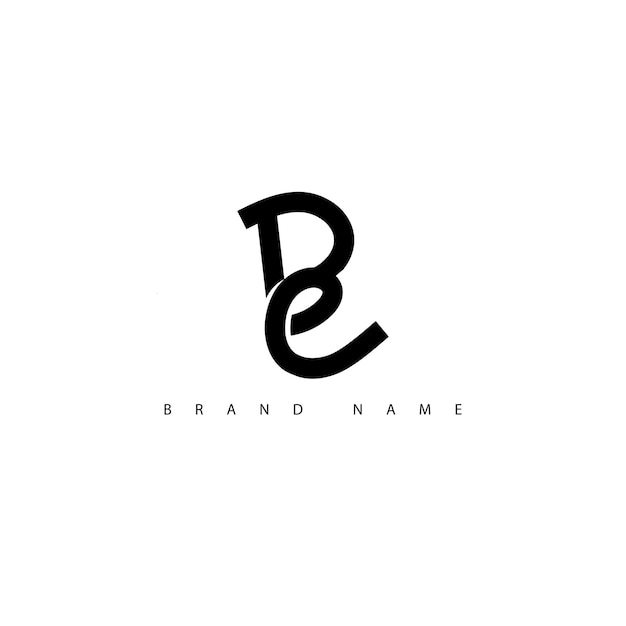 Vector de la letra inicial BE del logotipo minimalista perfecto para el logotipo de la empresa el logotipo del matrimonio el símbolo de la firma
