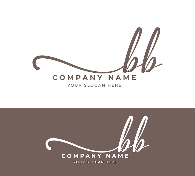 Vector vector de letra inicial de la letra y del logotipo de la firma