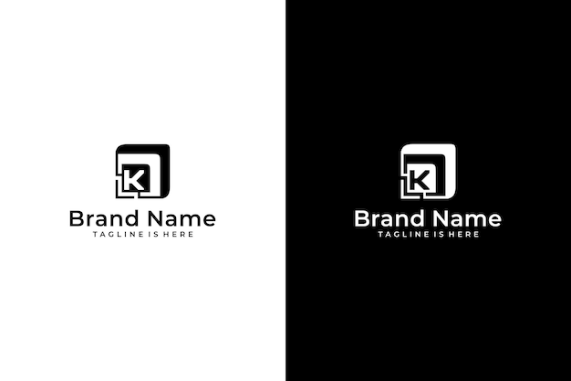 Vector letra K logotipo resumen flecha hacia arriba