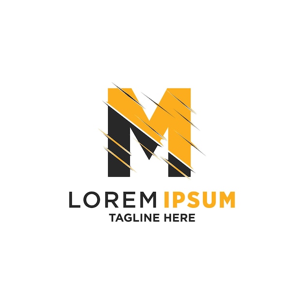 Vector letra m diseño de logotipo elemento icono vector con estilo moderno creativo