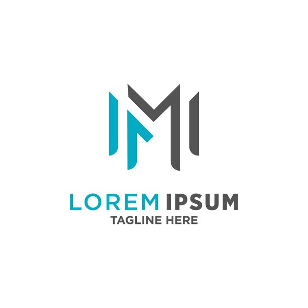 Vector letra m diseño de logotipo elemento icono vector con estilo moderno creativo