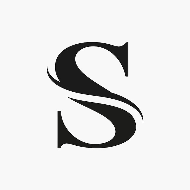 Vector de la letra S y del logotipo de onda