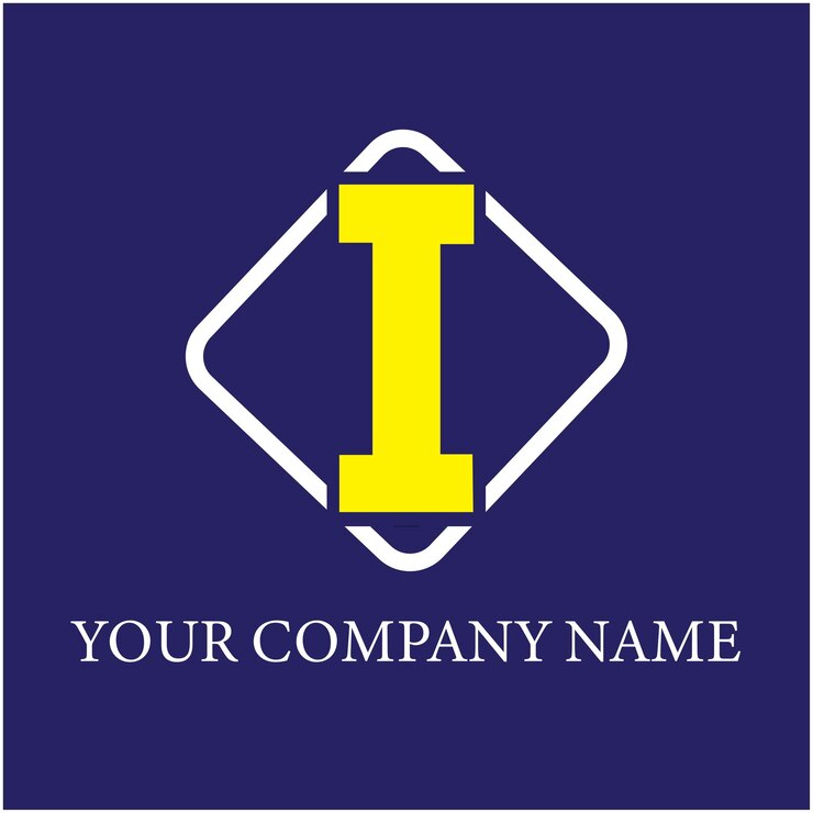 Vector de la letra simple i logotipo
