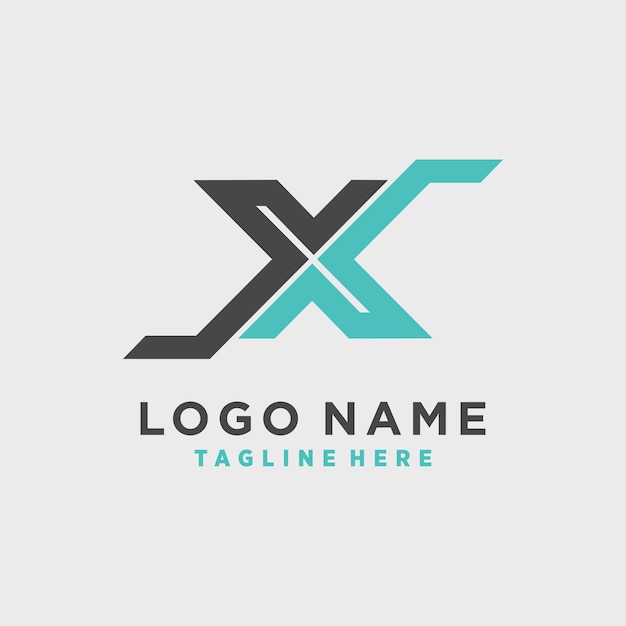 Vector letra x logotipo plantilla de diseño vectorial símbolo de logotipo de negocio.
