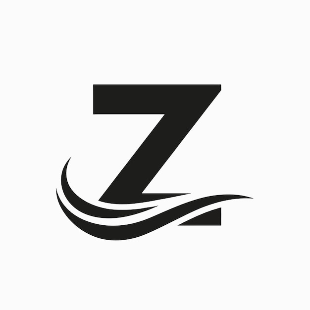 Vector de la letra Z y del logotipo de onda