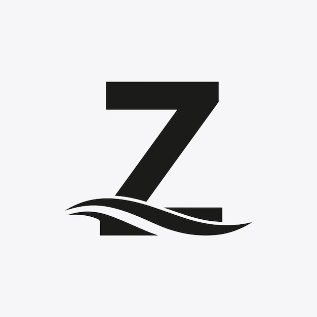 Vector de la letra Z y del logotipo de onda