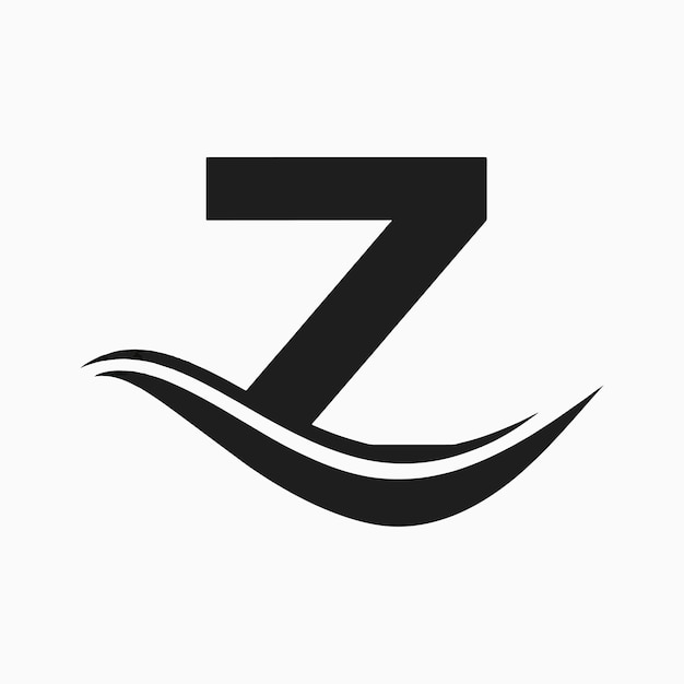 Vector de la letra Z y del logotipo de onda