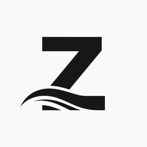Vector de la letra Z y del logotipo de onda