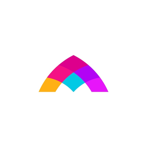 Un vector de letras coloridas y simples para el icono del logotipo