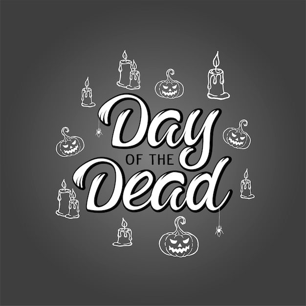 Vector vector letras día de los muertos