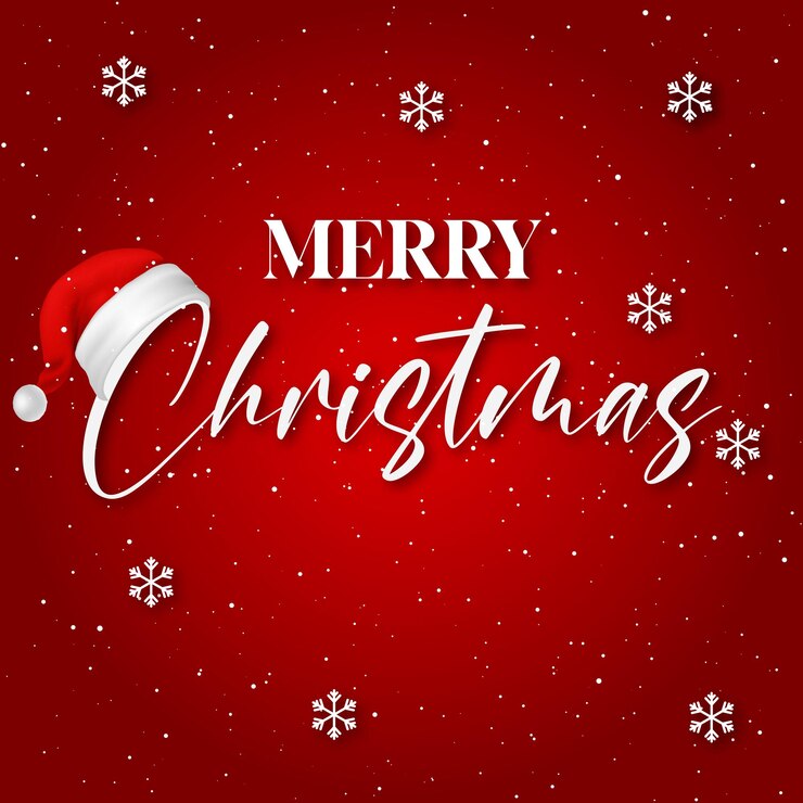 Vector letras de Feliz Navidad con y post de nieve