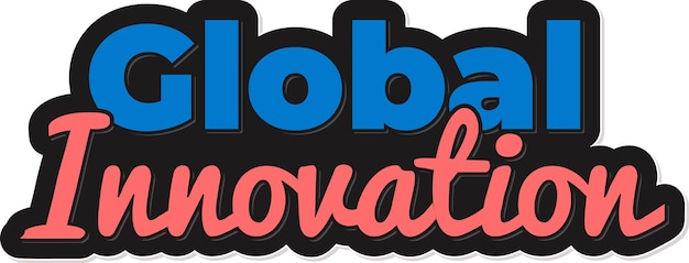 Vector de letras de innovación global