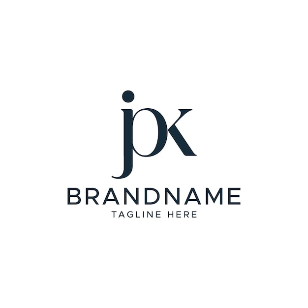 Vector de letras JPK texto de lujo logotipo diseño de logotipo elemento de icono vector