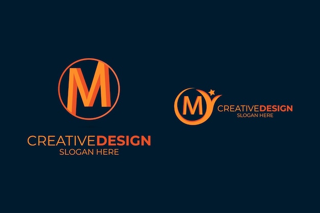 Vector de letras M empresa de negocios creativa minimalista Diseño de logotipo Icono gratuito