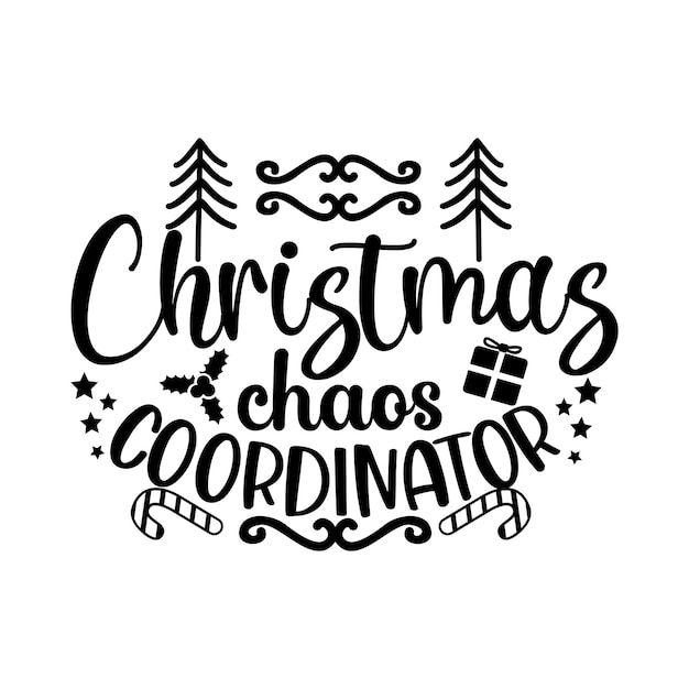 Vector de letras de svg de citas divertidas de navidad