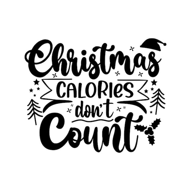 Vector de letras de svg de citas divertidas de navidad