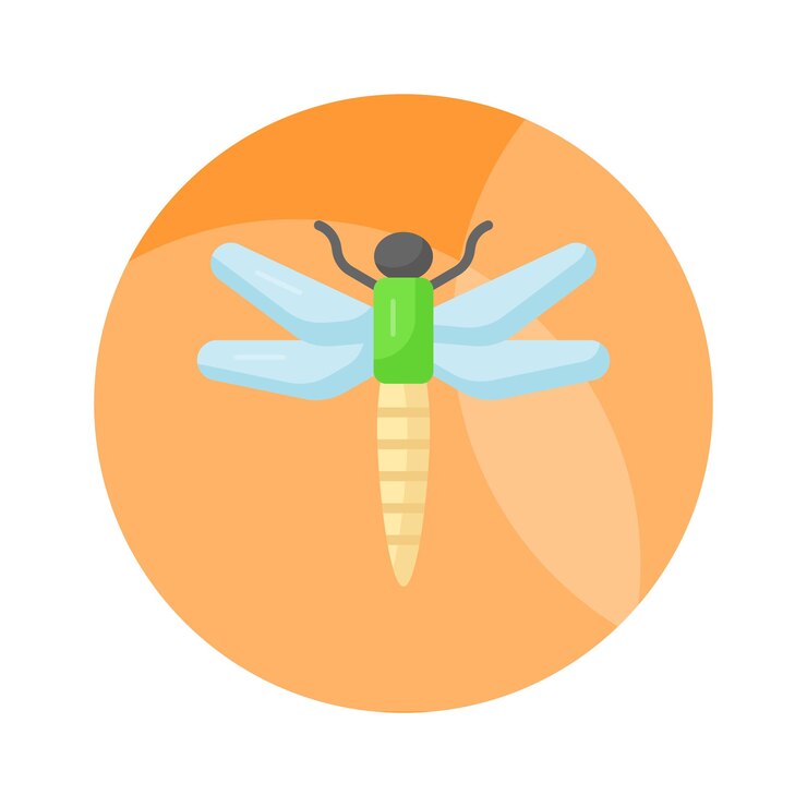 Vector vector de libélula bellamente diseñado en estilo moderno listo para usar icono