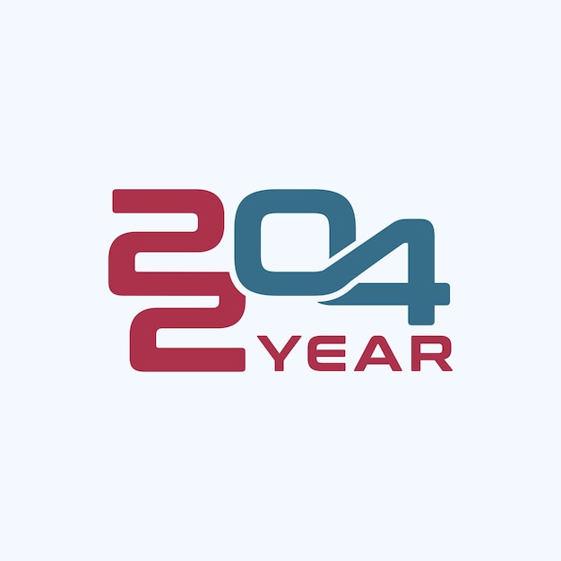 Vector libre Año Nuevo 2024 texto tipografía elemento de diseño flyer diseño de banner
