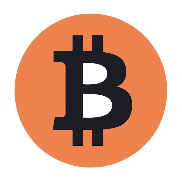Vector libre de bitcoin logotipo de criptografía símbolo de la etiqueta del icono