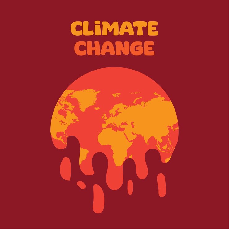 Vector vector libre cambio climático salvar la tierra