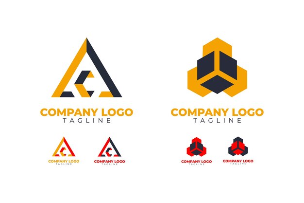 Vector libre conjunto de ideas de diseño de logotipo de empresa vector