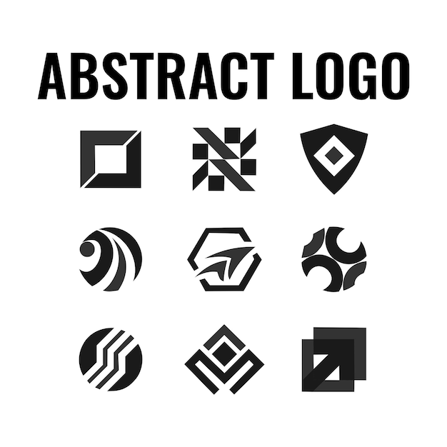 Vector libre conjunto de ideas de diseño de logotipo de empresa vector