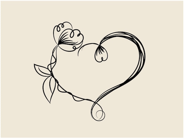 Vector libre de corazones dibujados a mano borde y marco