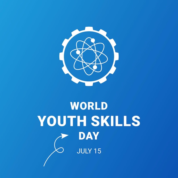 vector libre del día mundial de las habilidades juveniles