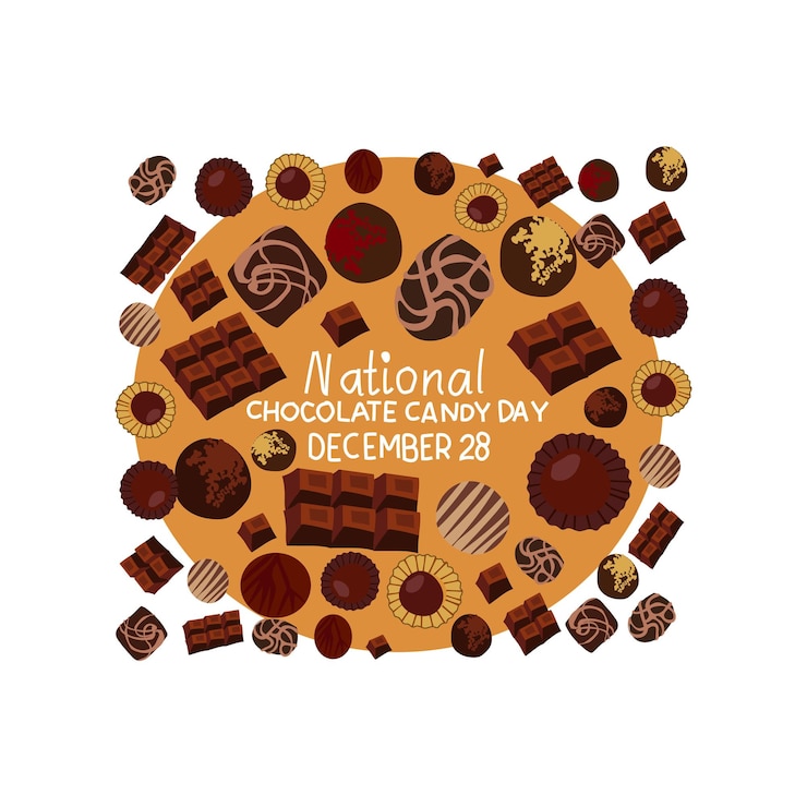 Vector vector libre del día nacional de los caramelos de chocolate