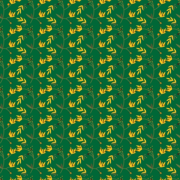 Vector libre dibujado a mano con colores pequeños patrones de flores